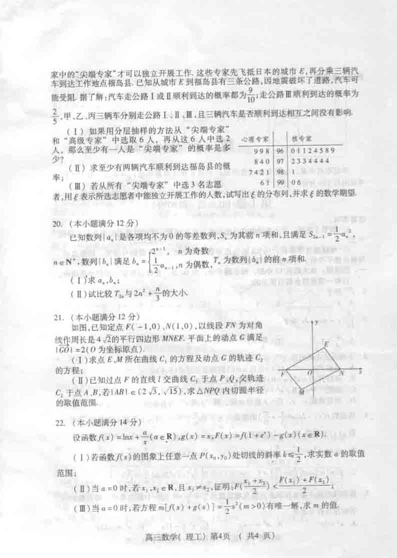 2011山东潍坊高考二模《数学(理科)试题及答案