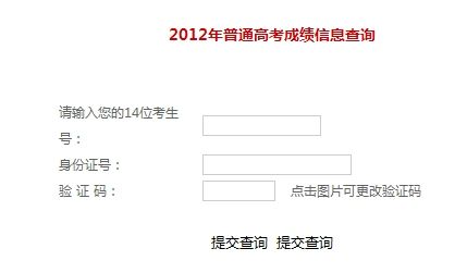 2012辽宁高考成绩查询入口 点击进入