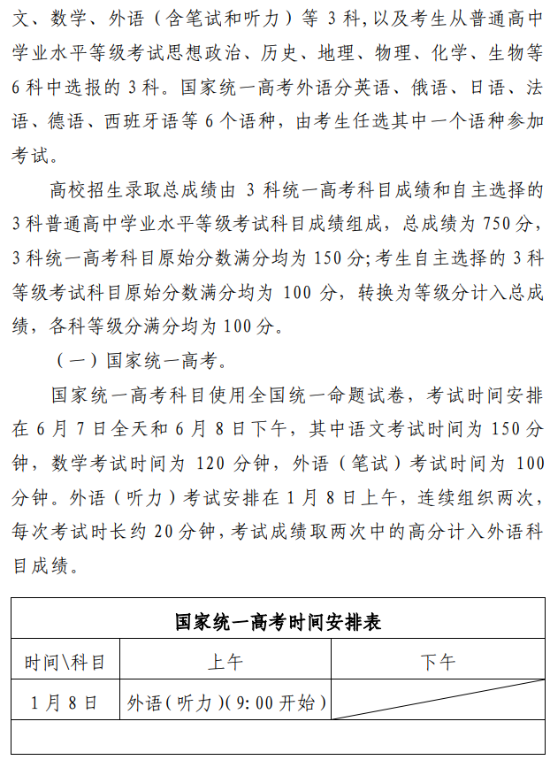 山东2022年高考考生时间:6月7日-10日