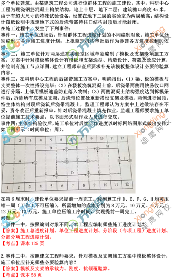 2016年二级建造师《建筑工程》真题答案