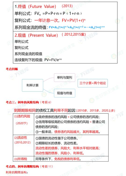 2024年中级经济师考试《金融专业》考前5页纸