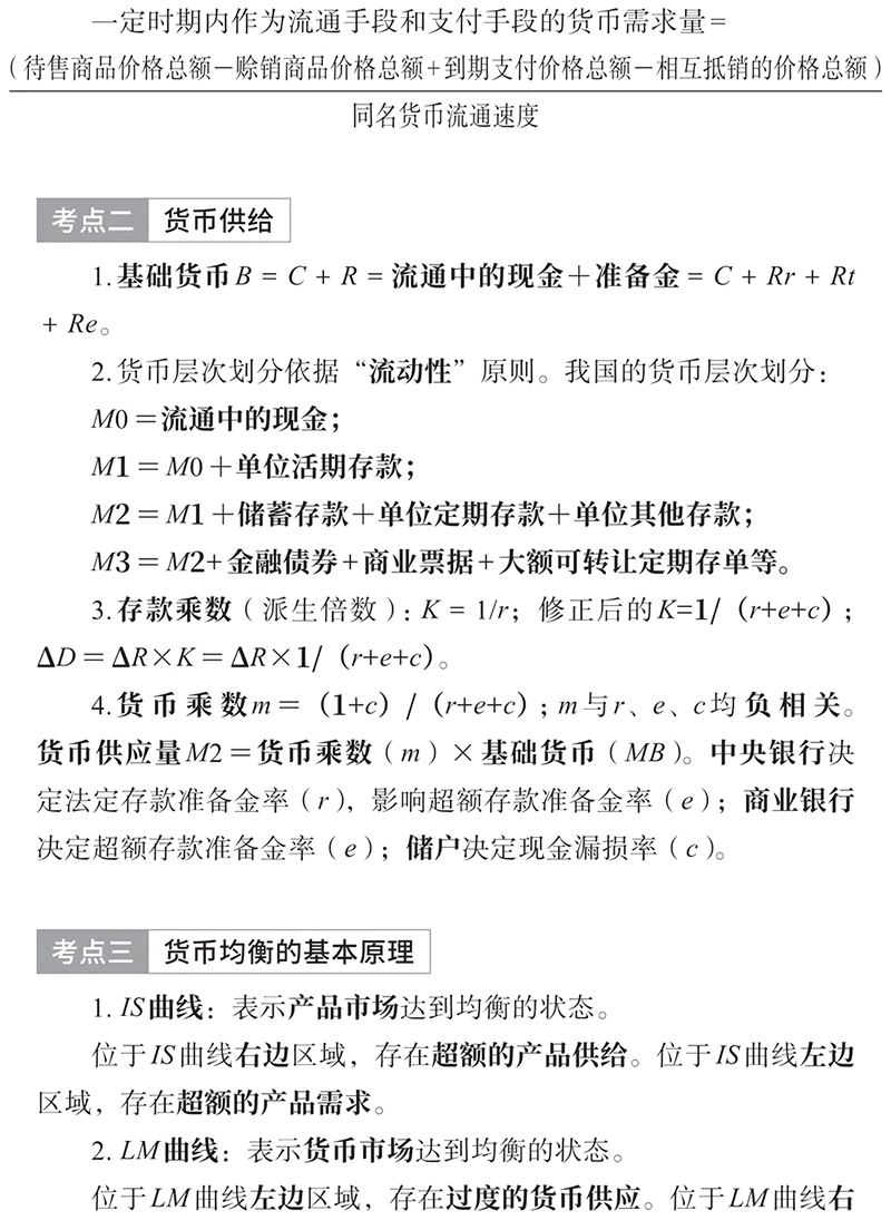 2024年中级经济师《金融专业》核心考点汇总