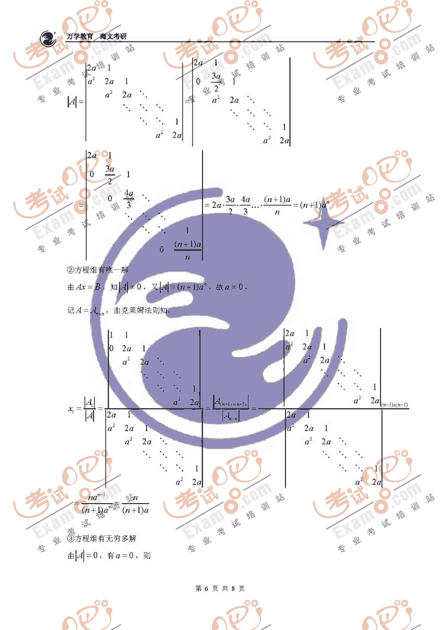 考试吧万学海文：2008年考研数学二真题