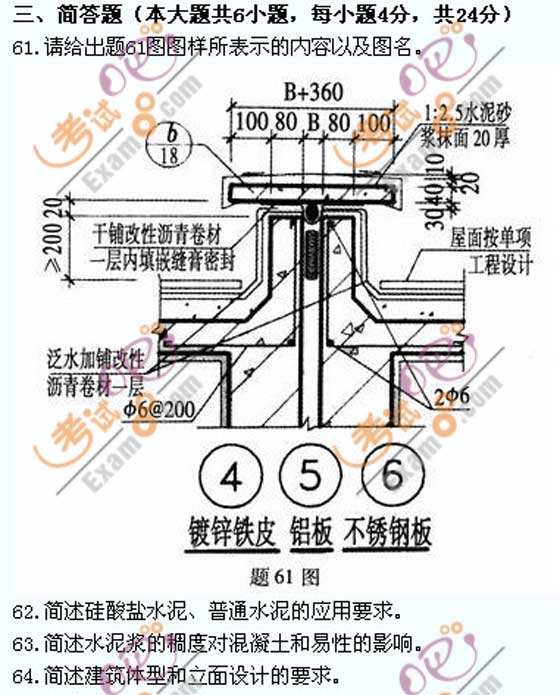 全国2010年7月高等教育建筑工程概论自考试题