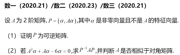 2020年考研《数学二》真题及答案解析（网友版）