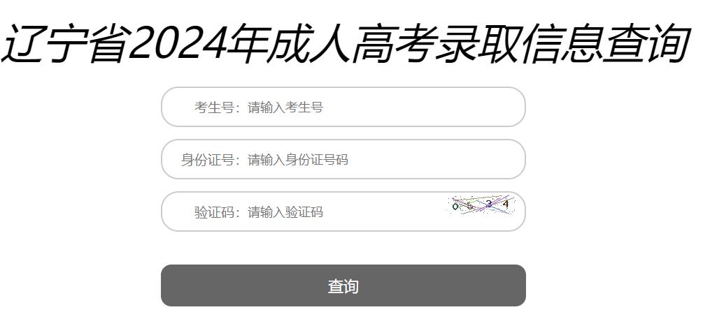 辽宁省2024年成人高考录取结果查询入口已开通