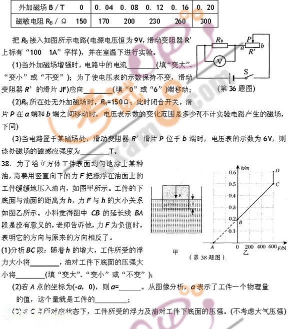 考试吧：2011宁波中考《物理》试题及答案