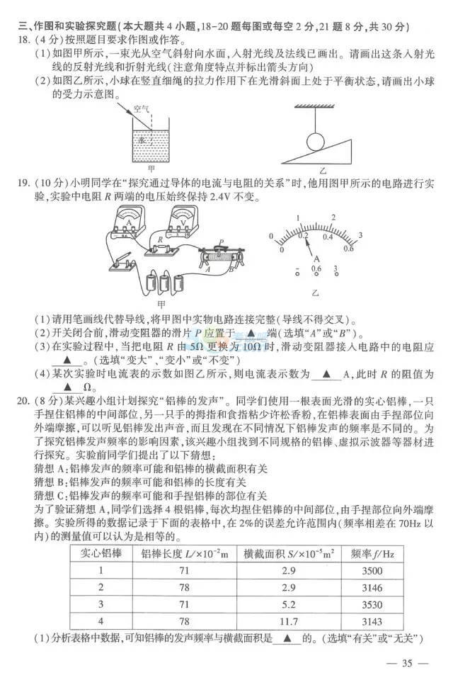 考试吧：2017年江苏连云港中考《物理》试题及答案