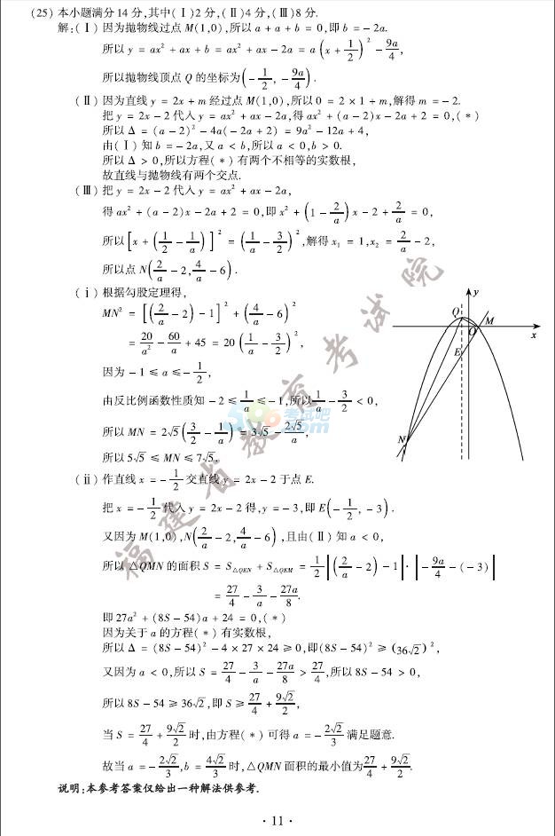 考试吧首推：2017福建中考《数学》试题及答案