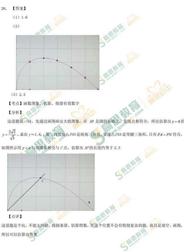 考试吧：2017年北京中考《数学》试题及答案