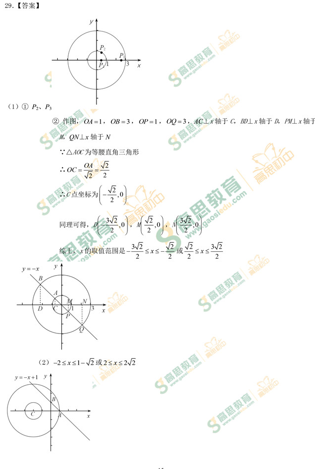 考试吧：2017年北京中考《数学》试题及答案