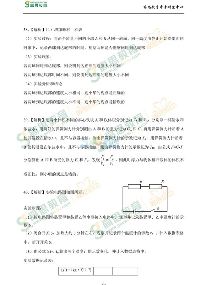 考试吧：2017年北京中考《物理》试题及答案