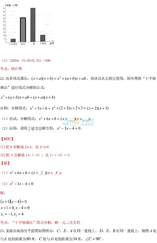 考试吧：2017年湖南湘潭中考《数学》试题及答案