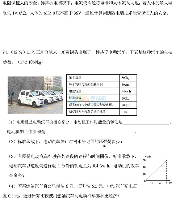 考试吧：2017年山东东营中考《物理》真题及答案