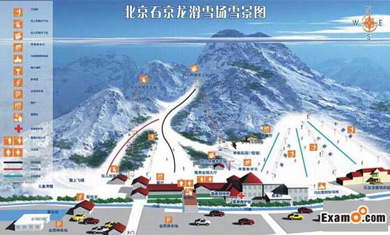 北京石京龙滑雪场导游图