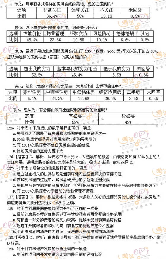 北京:2007行政职业能力倾向测试试题(社会在职)