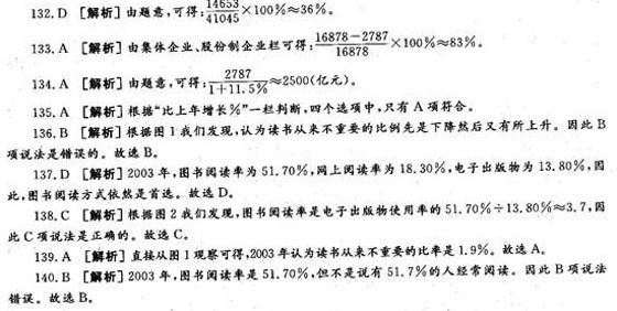 2010年国家公务员考试《行测》精选模拟试题(5)