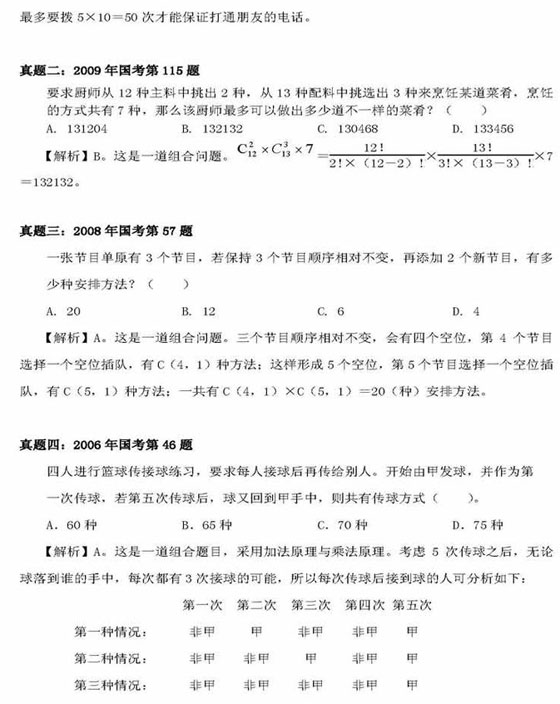 国考行测出题频率最高题型汇总之排列组合