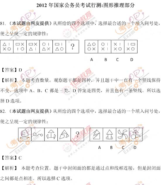 2012年国考《行测》试题及答案解析(华图版)