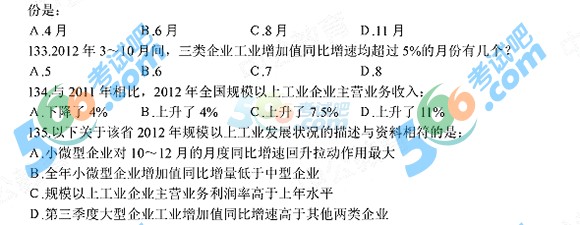 2015年4.25公务员联考《行测》模拟试题及答案(10)