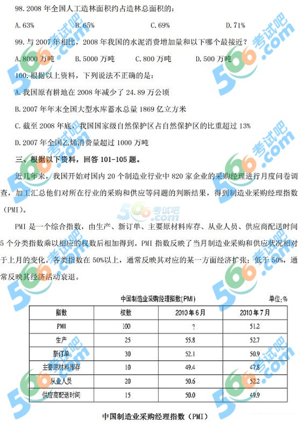 2015年4.25公务员联考《行测》模拟试题及答案(13)