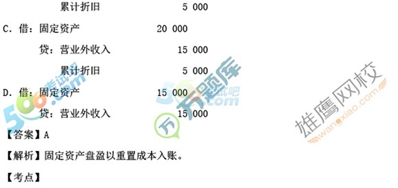 万题库2017初级会计职称会计实务及答案完整版