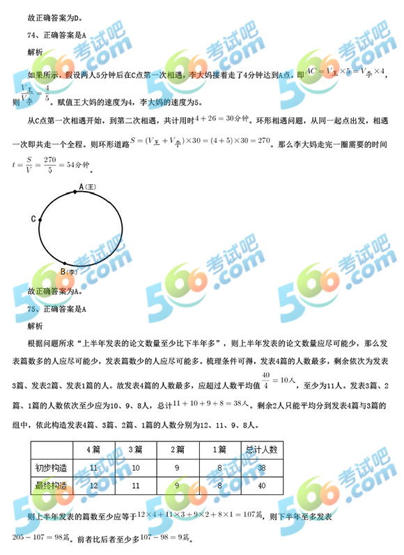 考试吧：2019浙江公务员考试行测真题及答案（A卷）