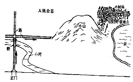 人民公园路线图简笔画图片