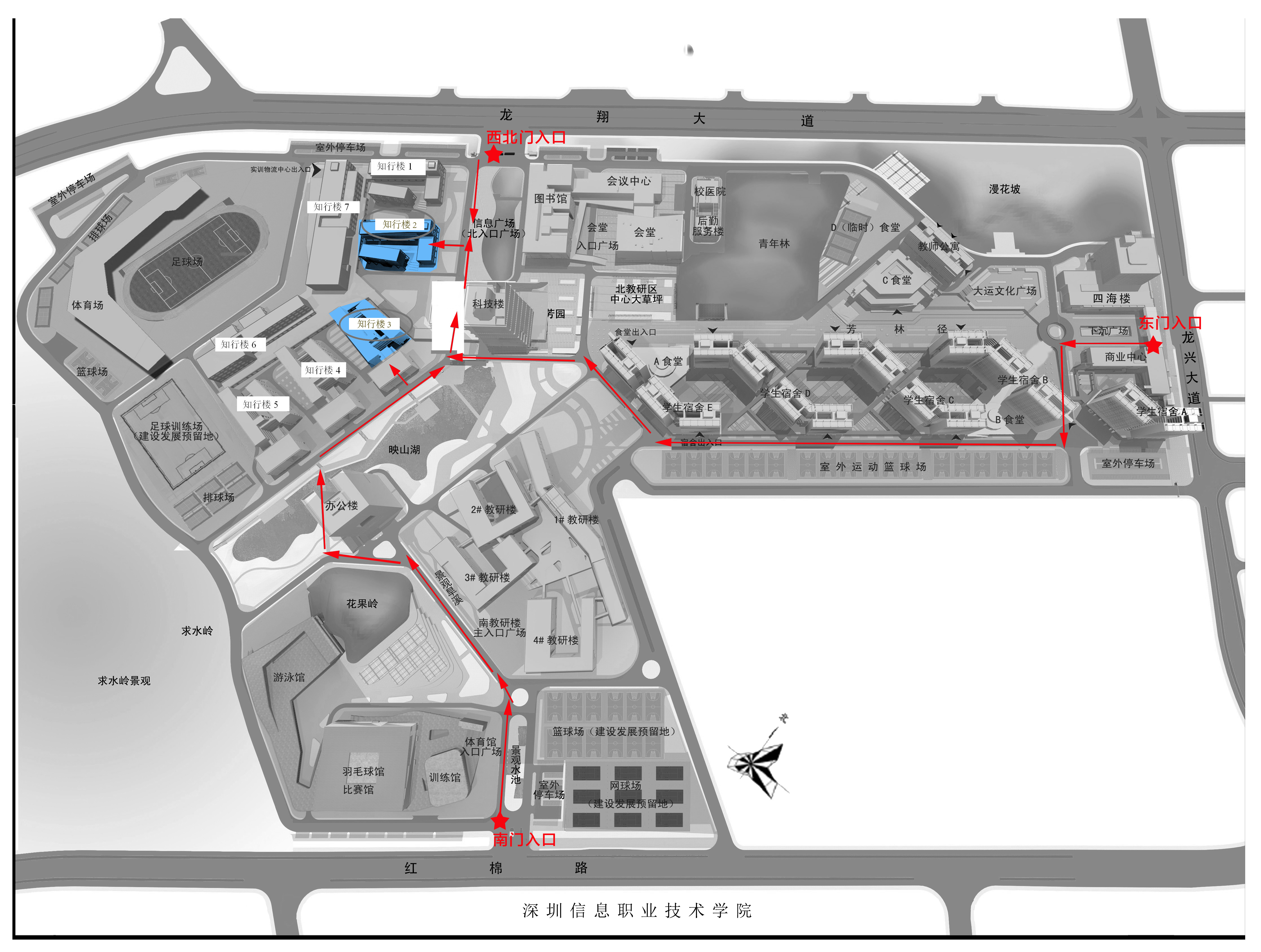 深圳职业技术学院地图图片
